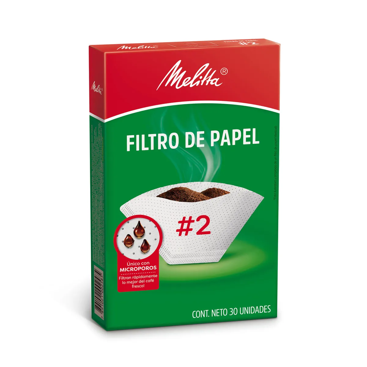 Filtro de café de papel número 2 Melita 30 u.