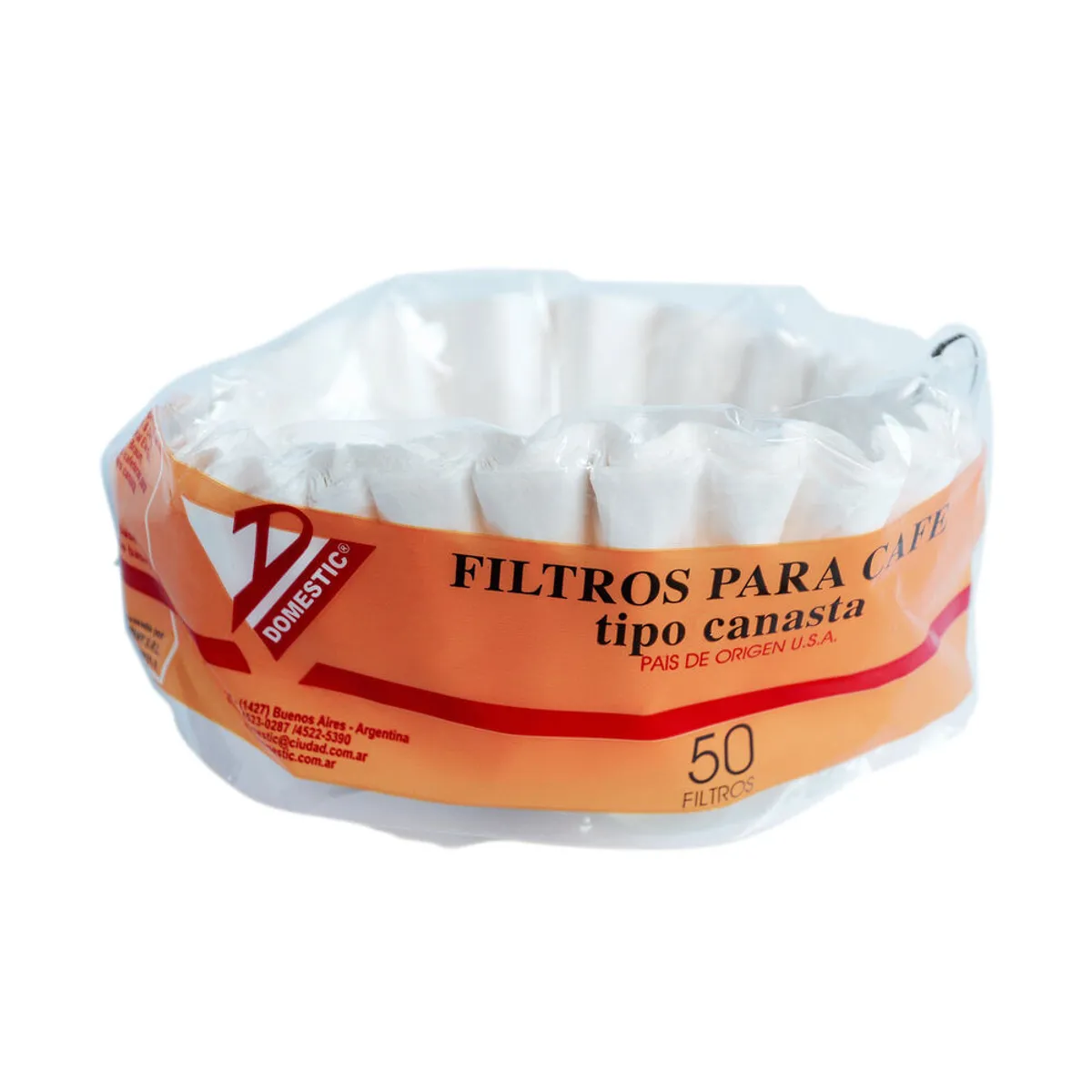 Filtro de café tipo canasta Domestic 50 u.