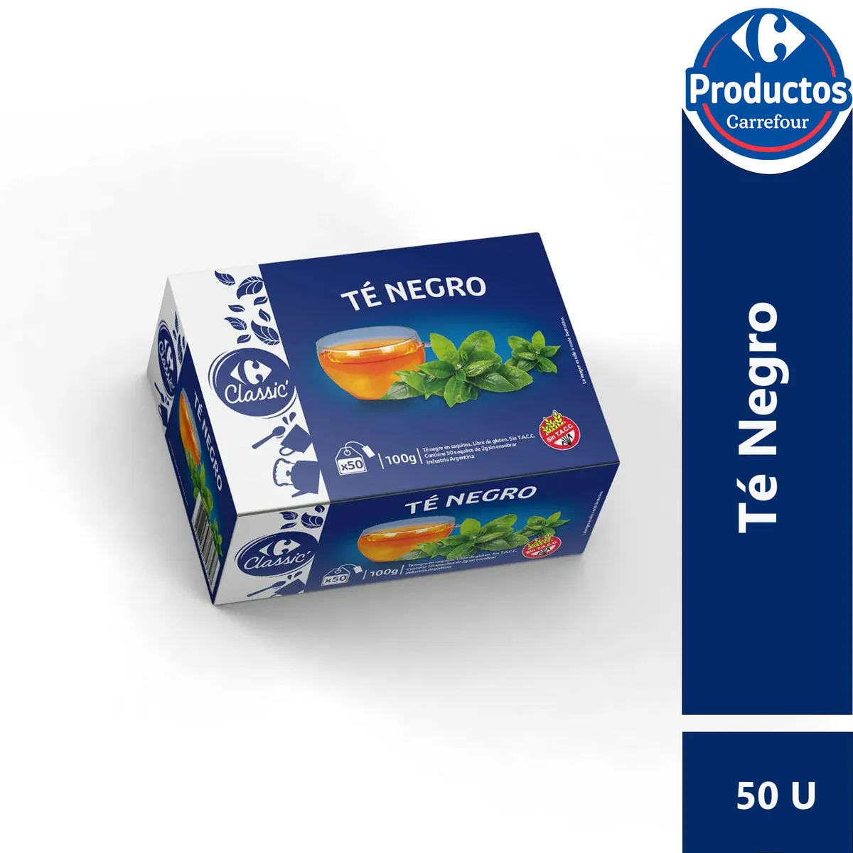 Té en saquitos Carrefour Classic sin TACC 50 uni