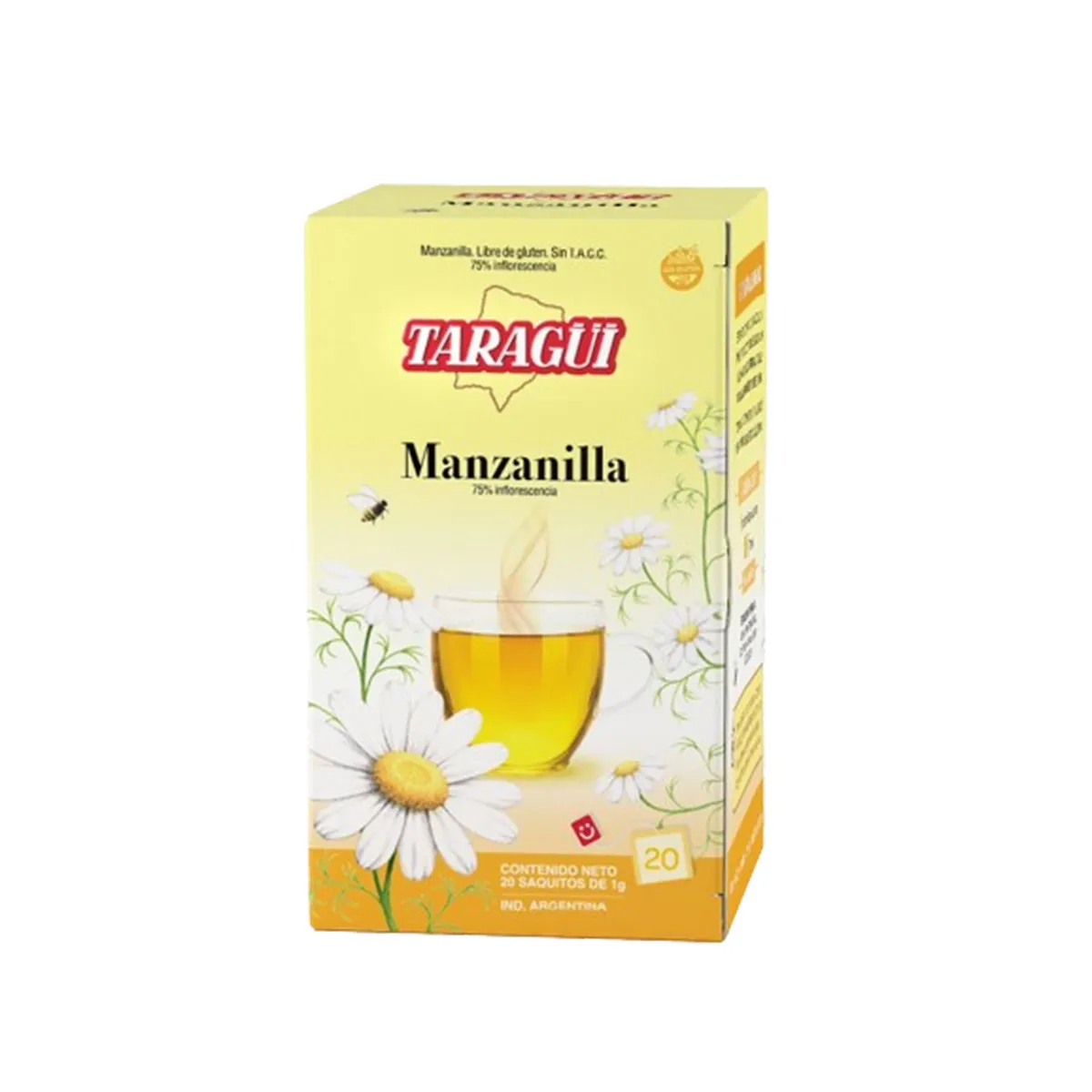 Té de manzanilla silvestre Taragui saquito sobre 20 uni