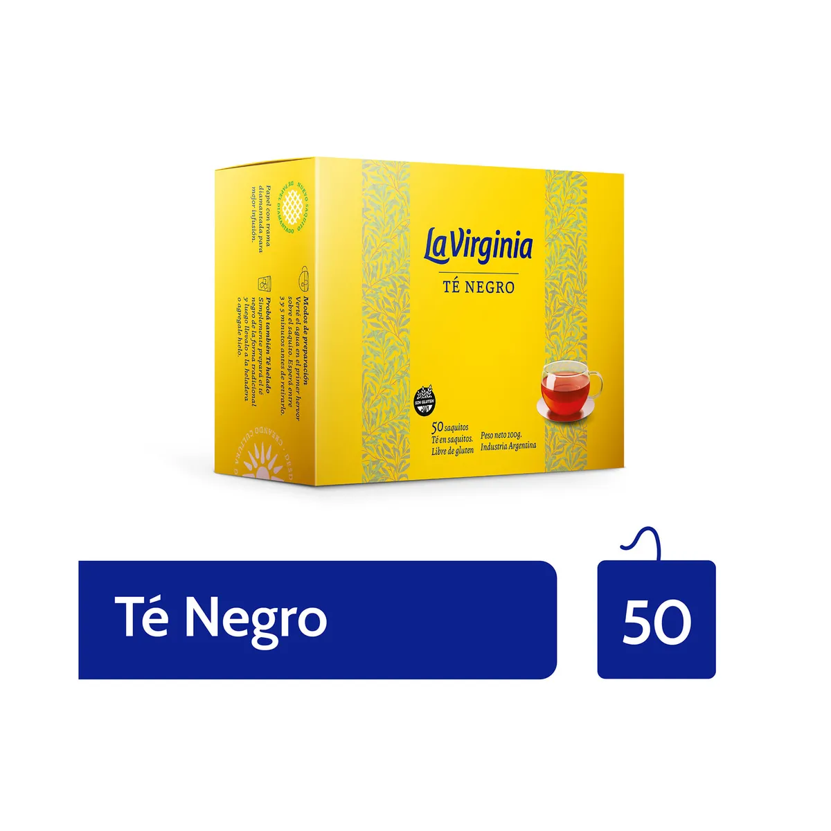Té molienda controlada La Virginia x 50 uni