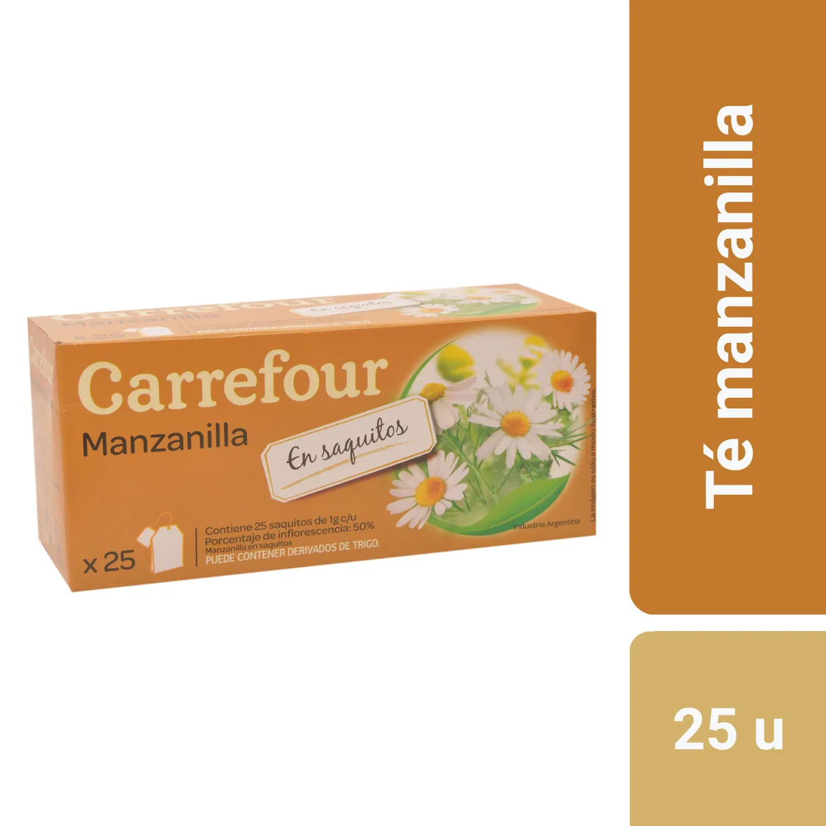 Té de manzanilla en saquitos Carrefour 25 u.