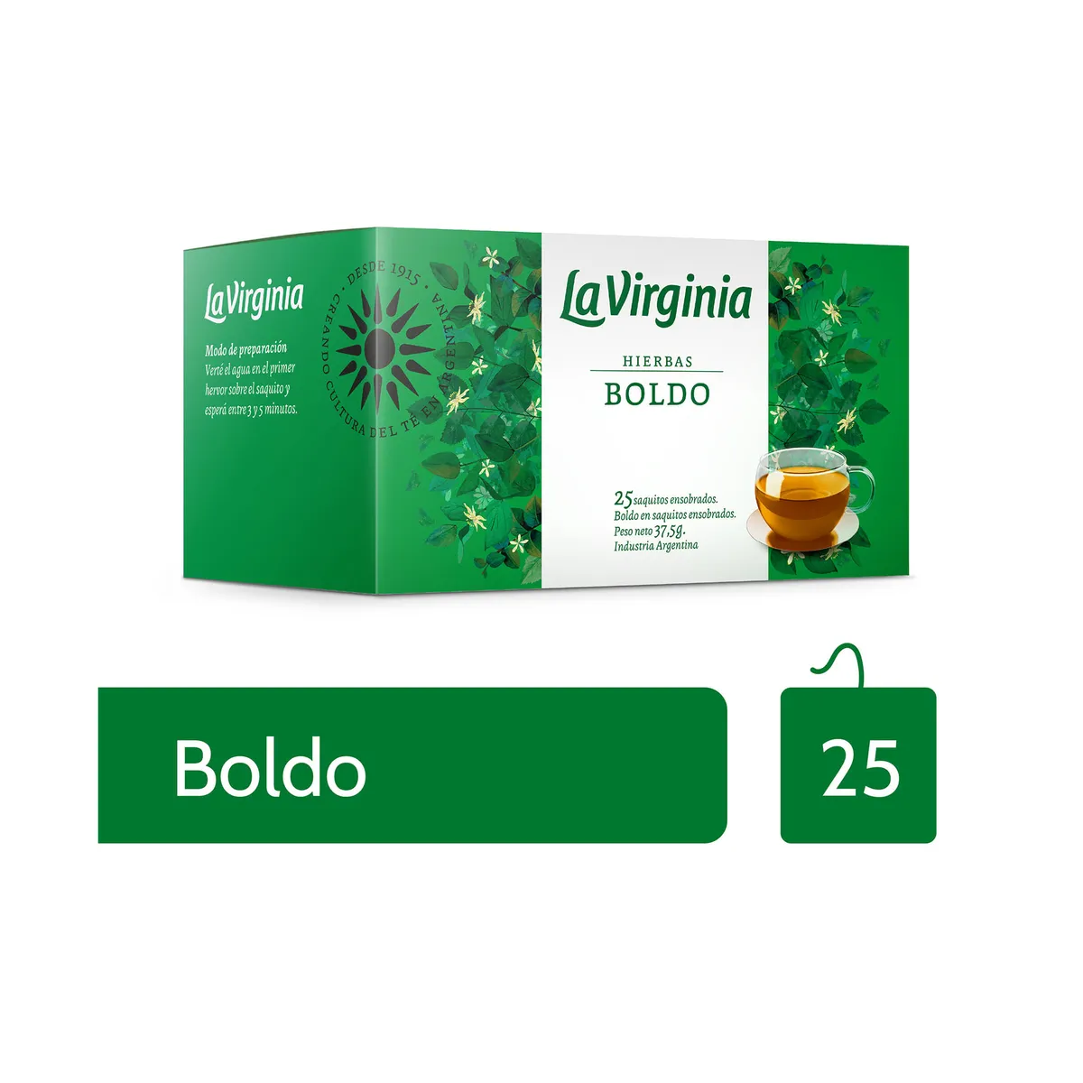 Té de boldo La Virginia en sobres x 25 uni
