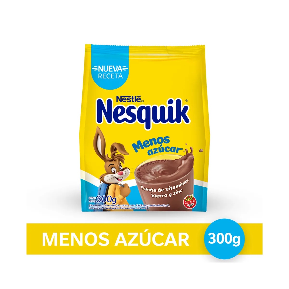 Nesquik original cacao en polvo menos azúcar 300 grs