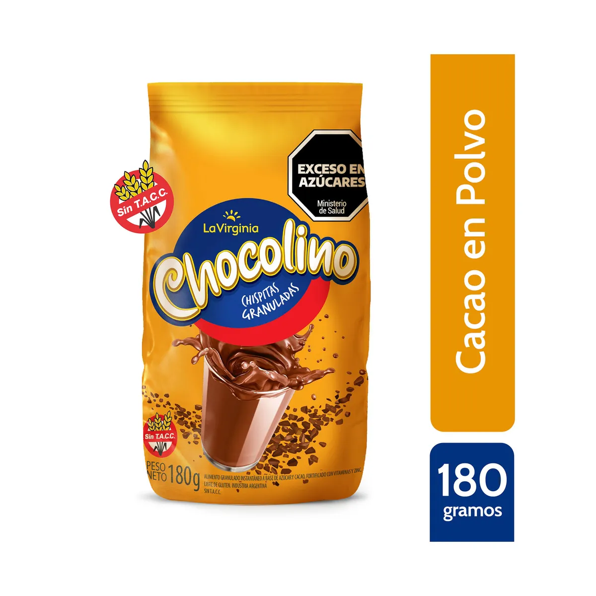 Cacao en polvo Chocolino bolsa 180 g.