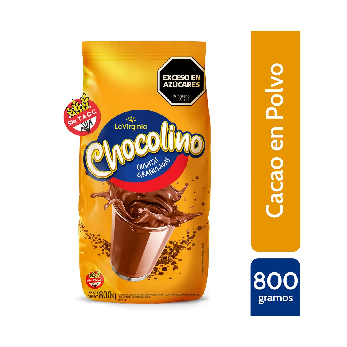 Cacao en polvo Chocolino bolsa 800 g.