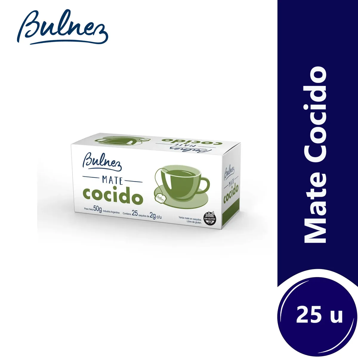 Mate cocido Bulnez en saquitos 25 uni