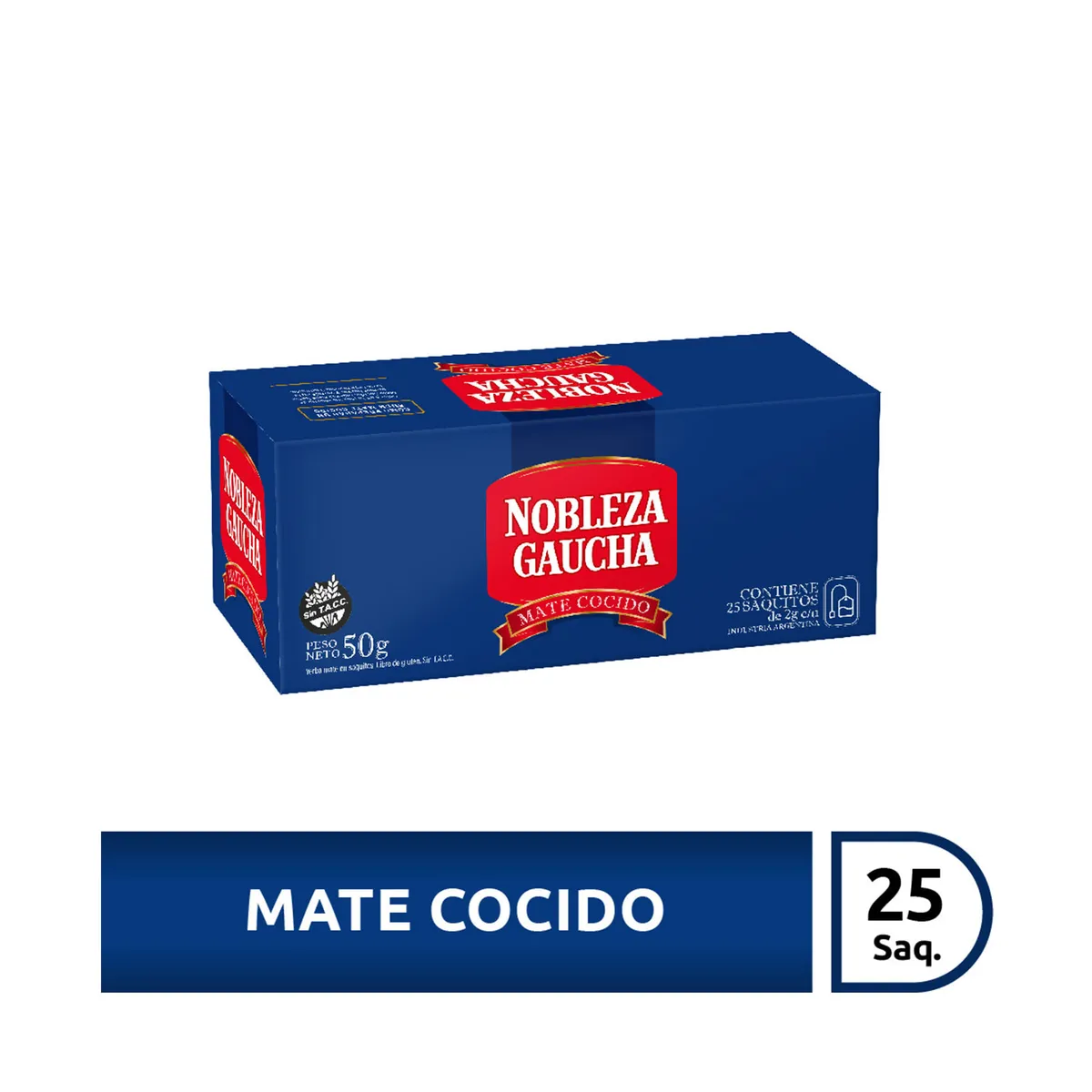 Mate cocido en saquitos Nobleza Gaucha x 25 uni
