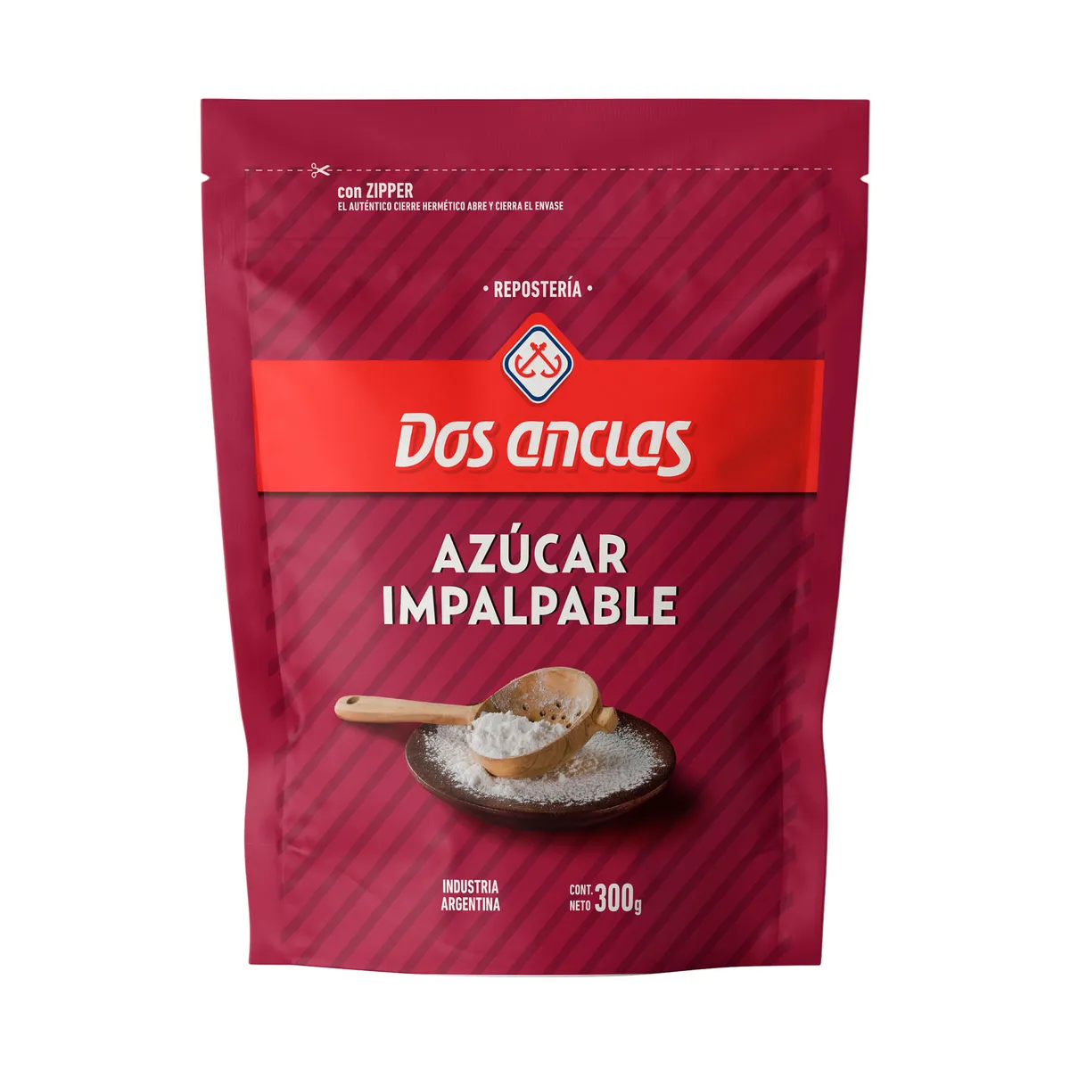 Azúcar impalpable Dos Anclas bolsa 300 g.