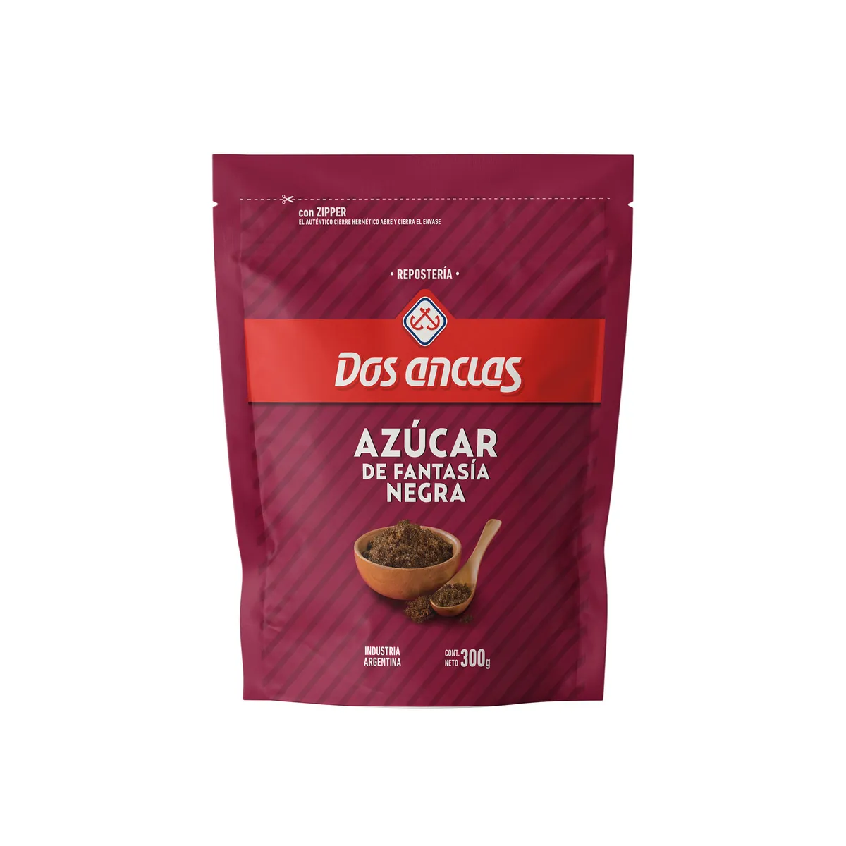 Azúcar de fantasía negra Dos Anclas doypack 300 grs