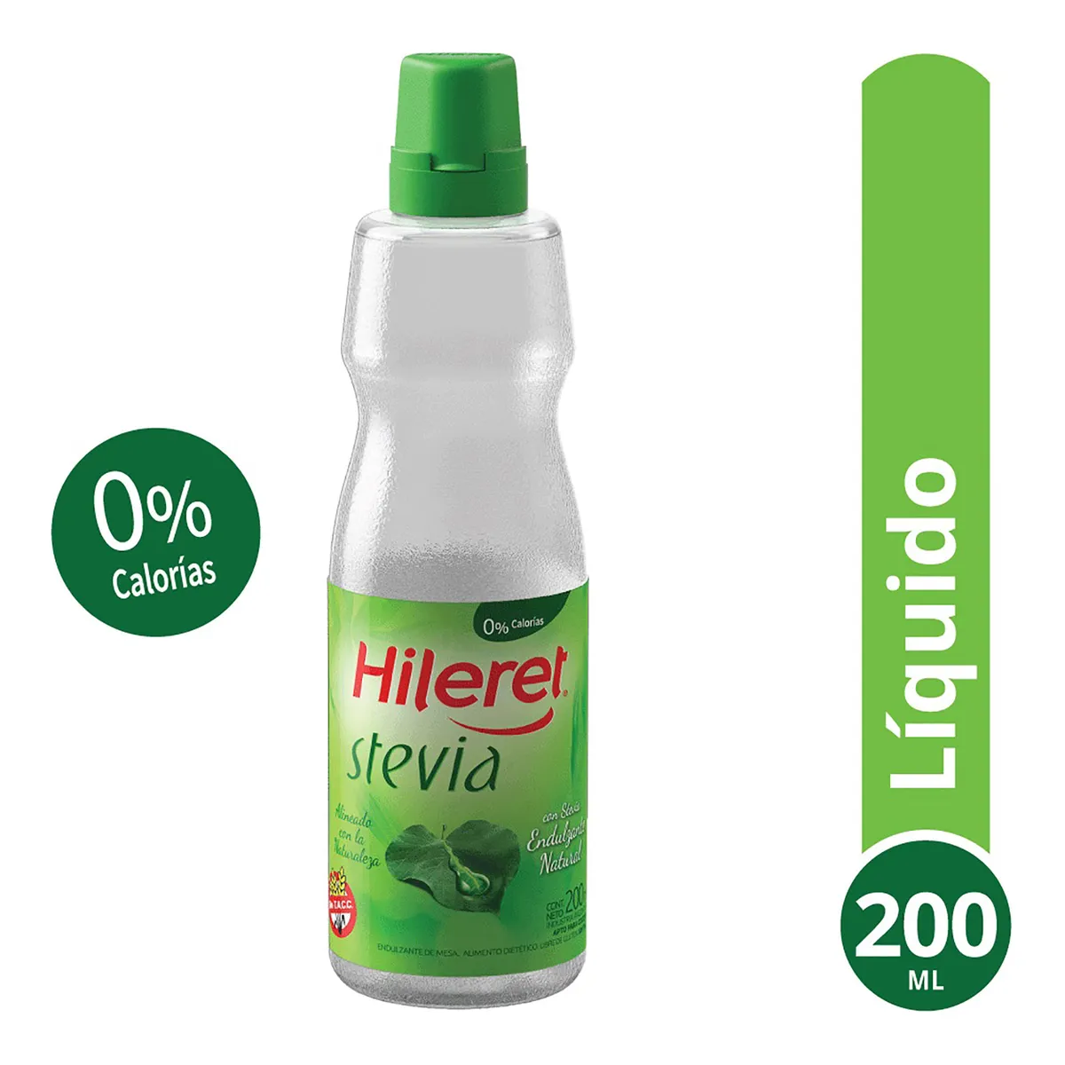 Edulcorante líquido Hileret con stevia 200 cc.