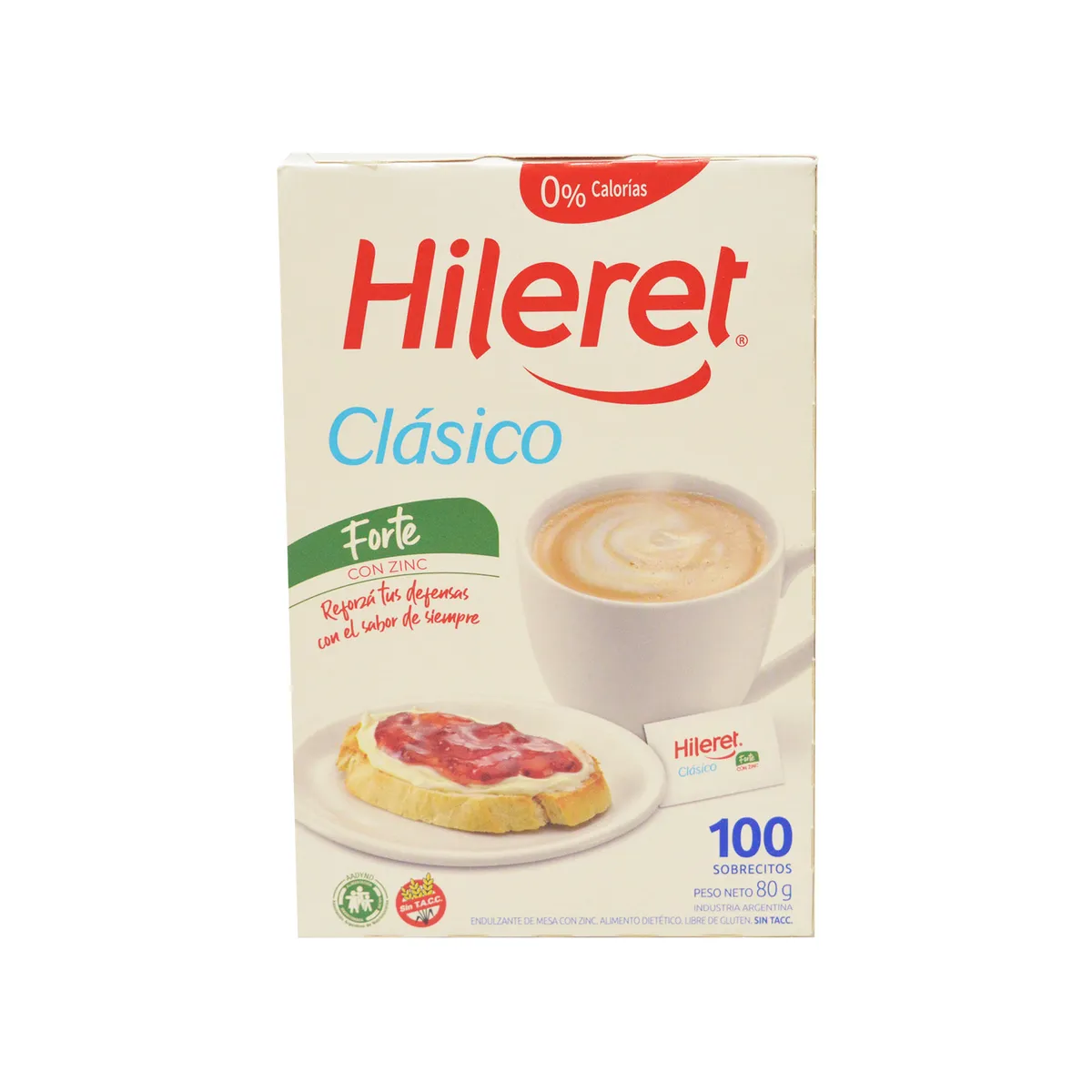 Edulcorante sobres c sacarina 1a10 Hileret x 100 uni