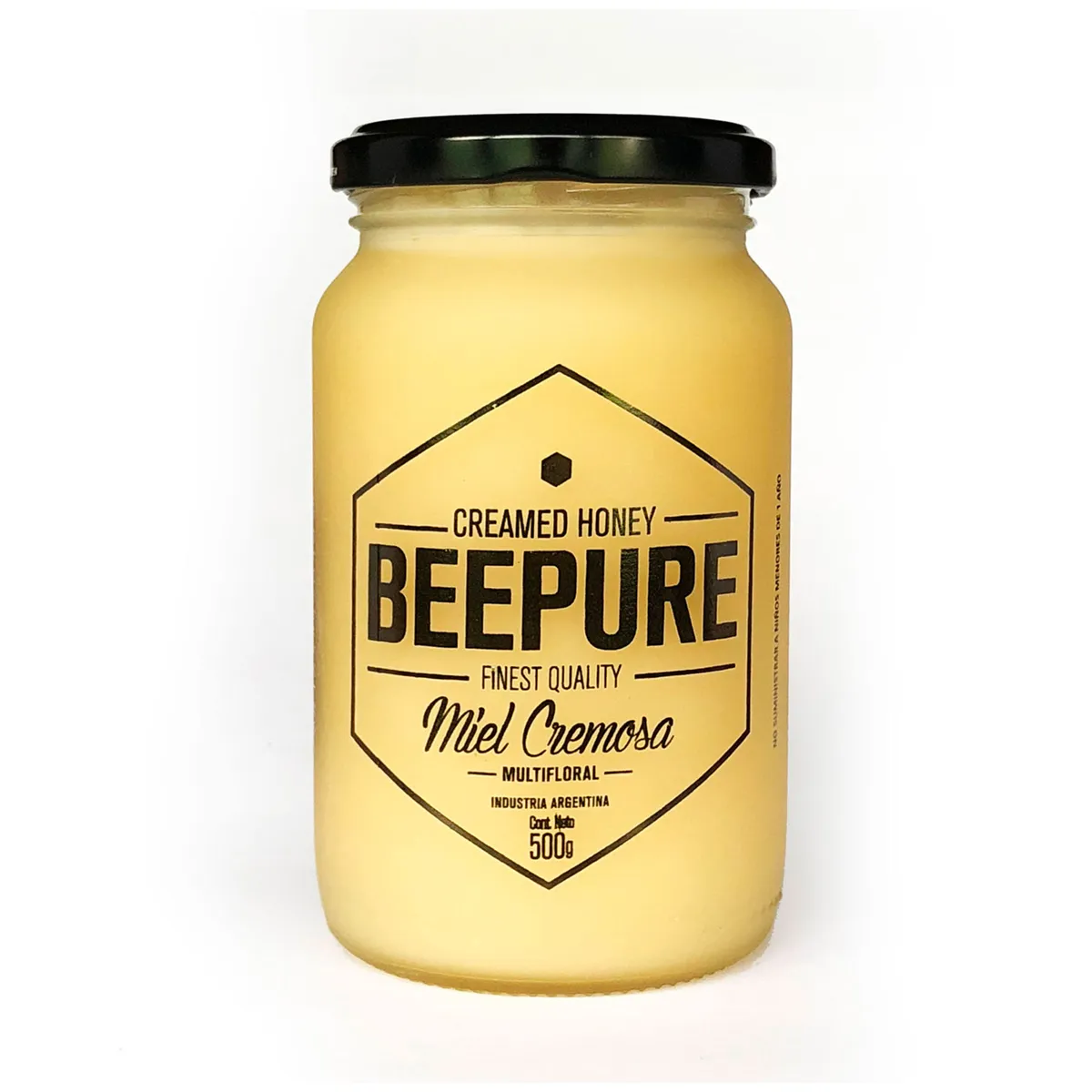 Miel cremosa Beepure en frasco 500 g.