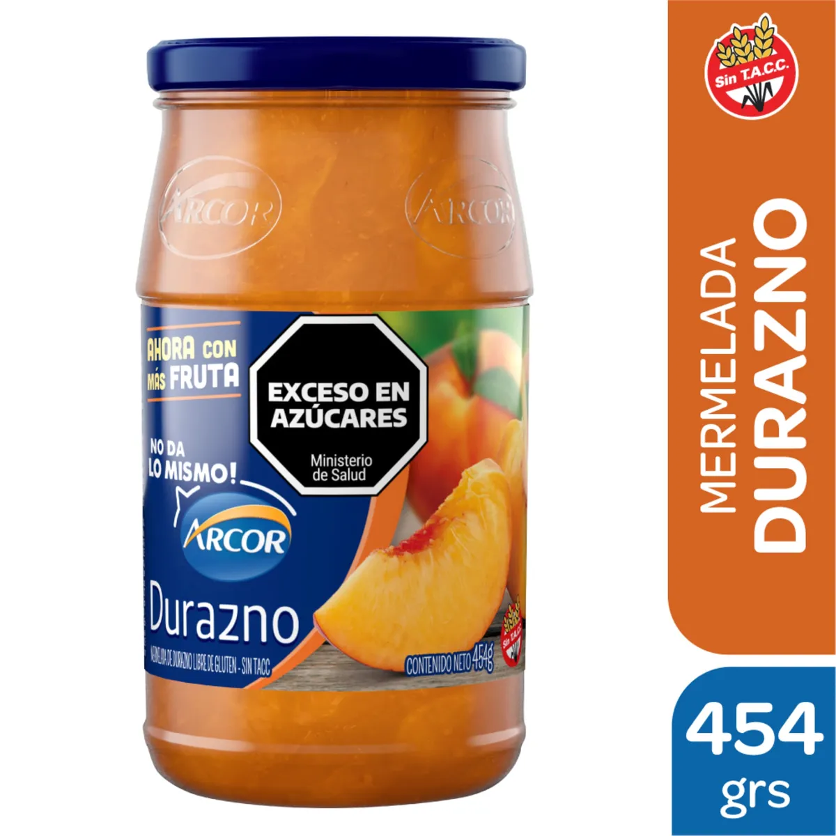 Mermelada Arcor de durazno 454 g.