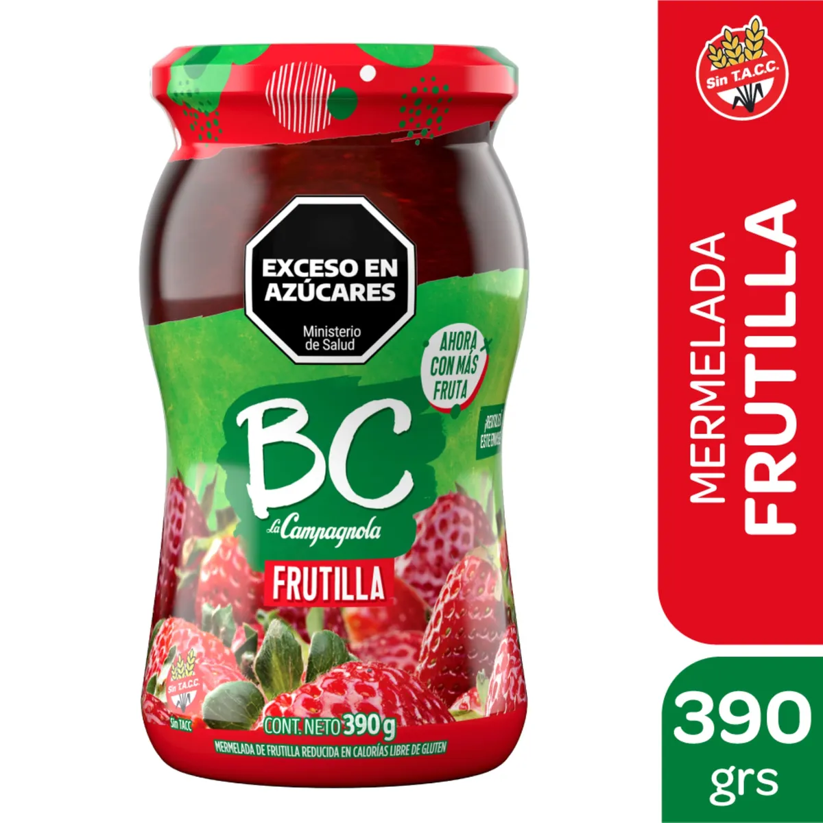 Mermelada BC La Campagnola frutilla 390 g.