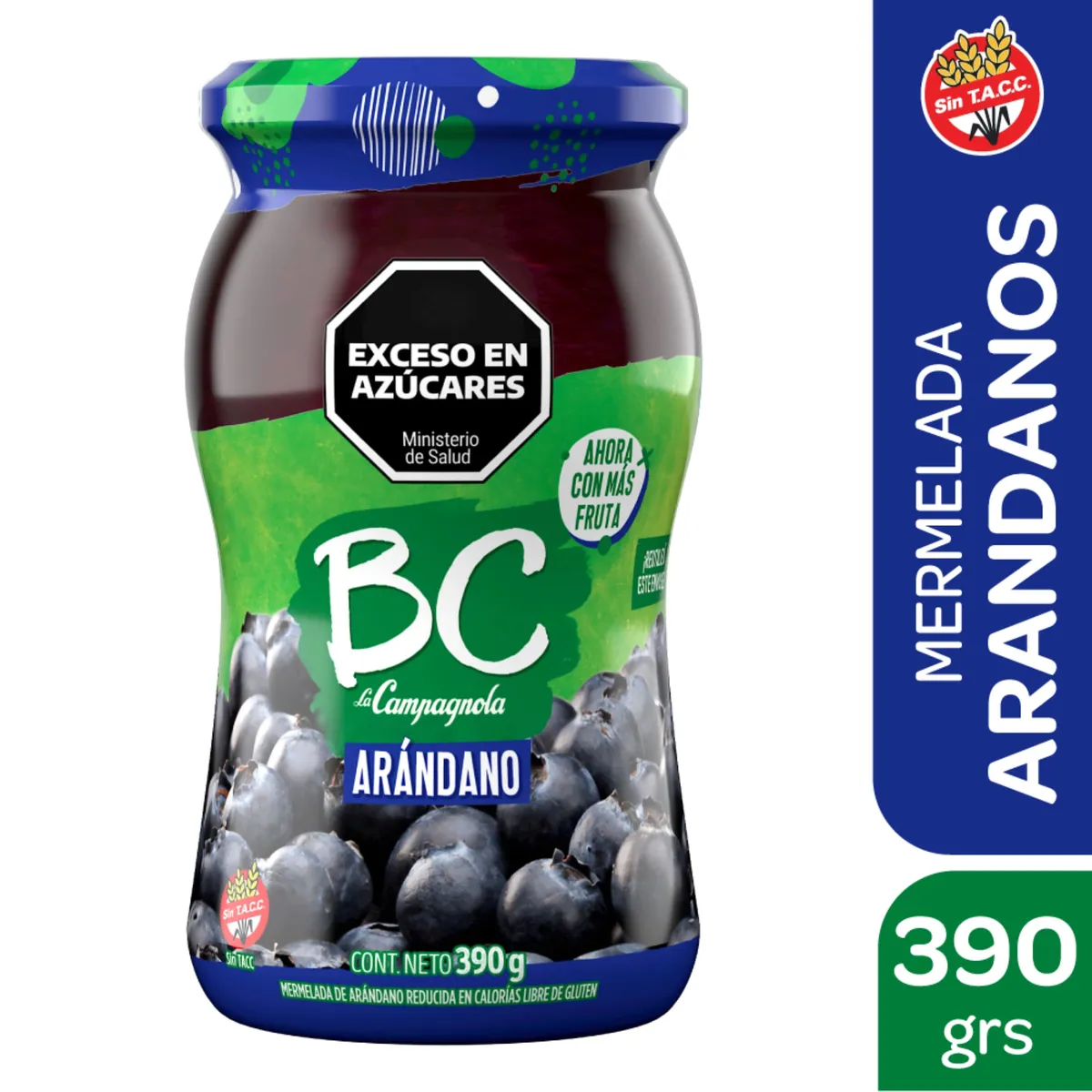 Mermelada BC La Campagnola arándano 390 g.