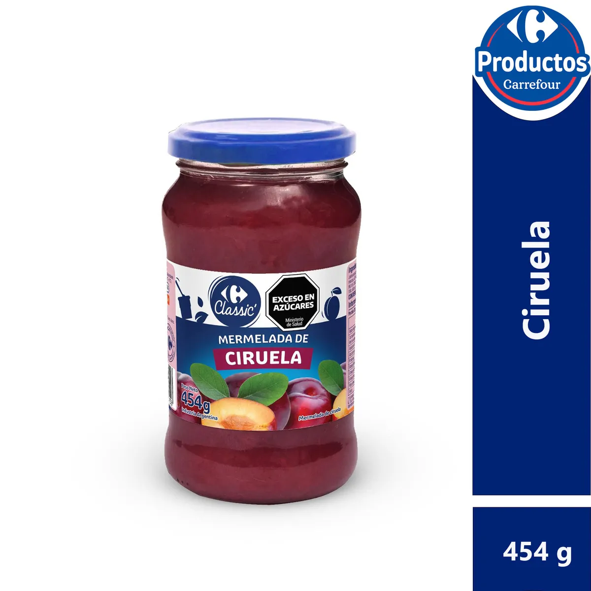 Mermelada de ciruela Carrefour Classic 454 g.