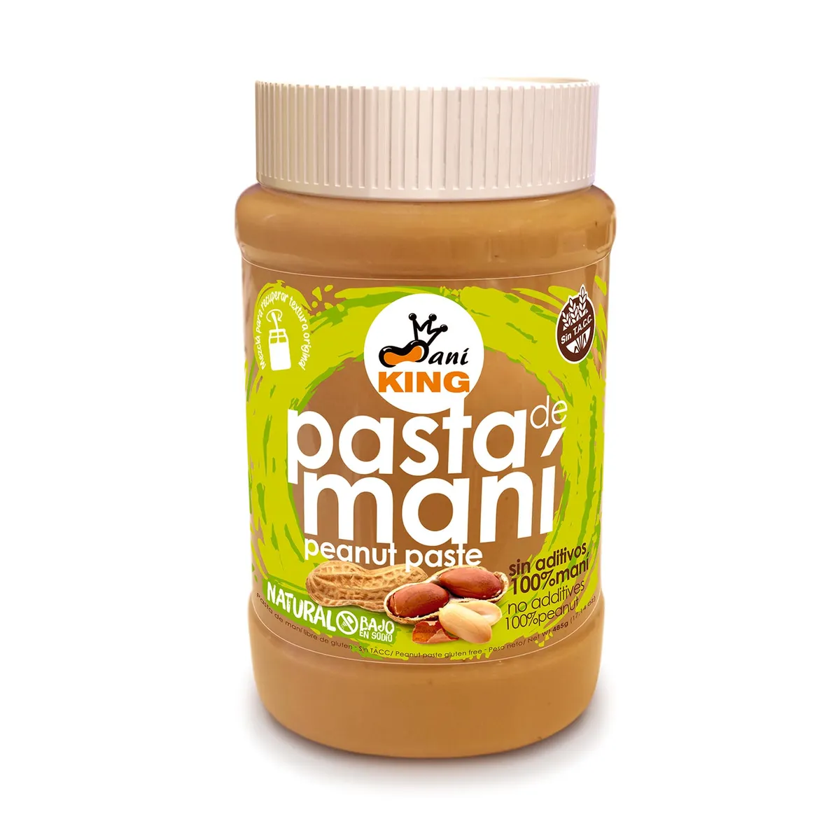 Pasta de maní Maní King 485 g. sin TACC