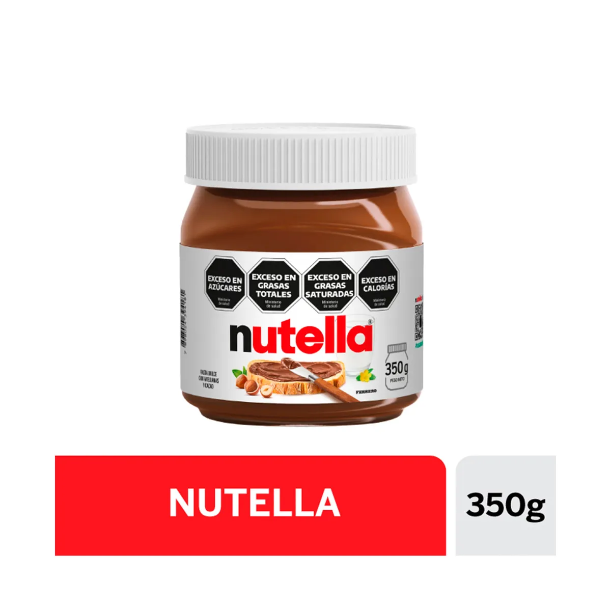 Crema de avellanas Nutella 350 g.
