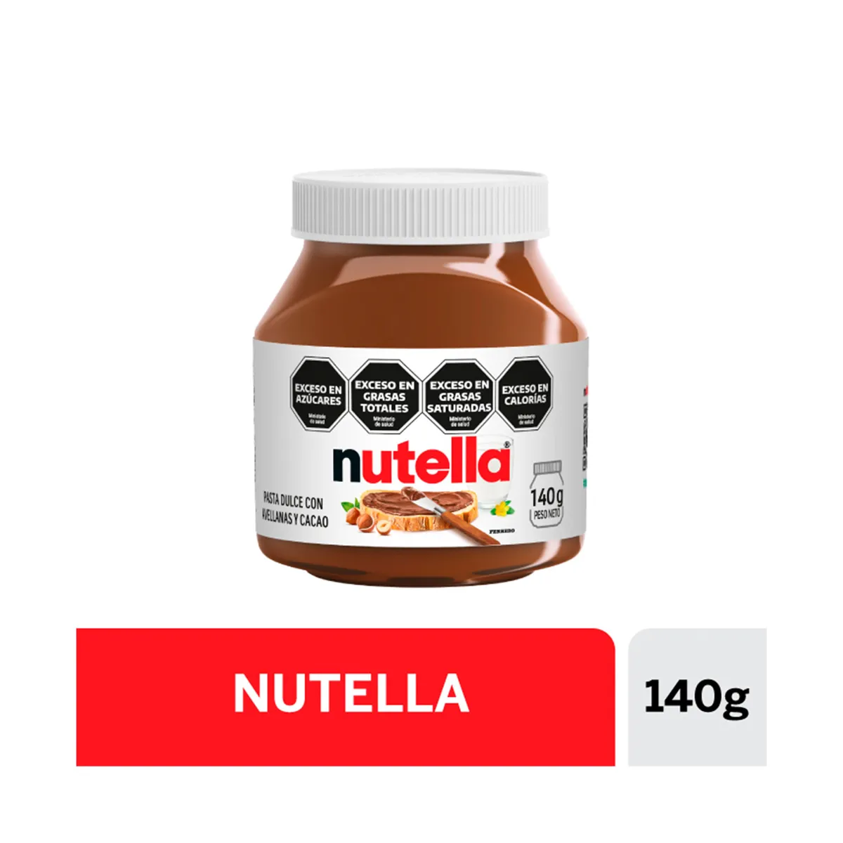 Crema de avellanas Nutella 140 g.