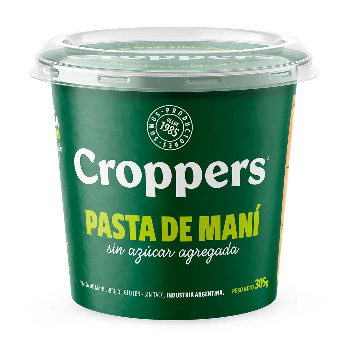 Pasta de maní Croppers en pote 310 g.