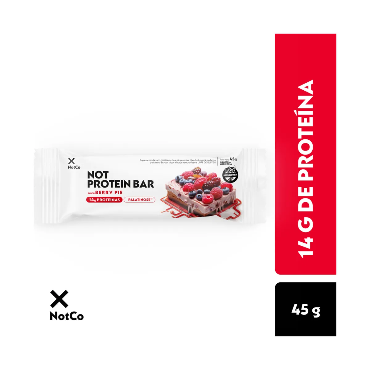 Barra proteica Not Protein barry pie 45 grs