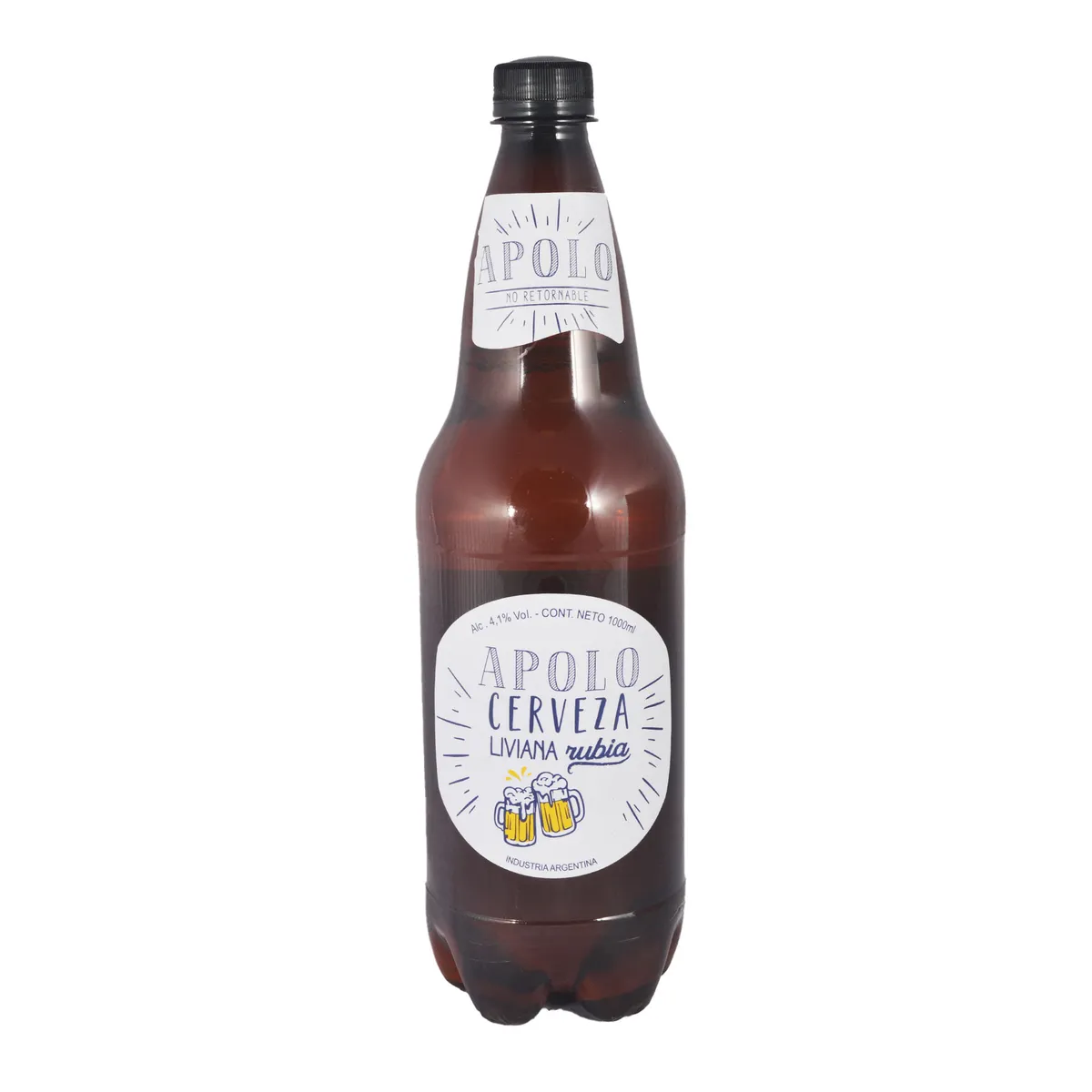 Cerveza rubia Apolo 1 lt