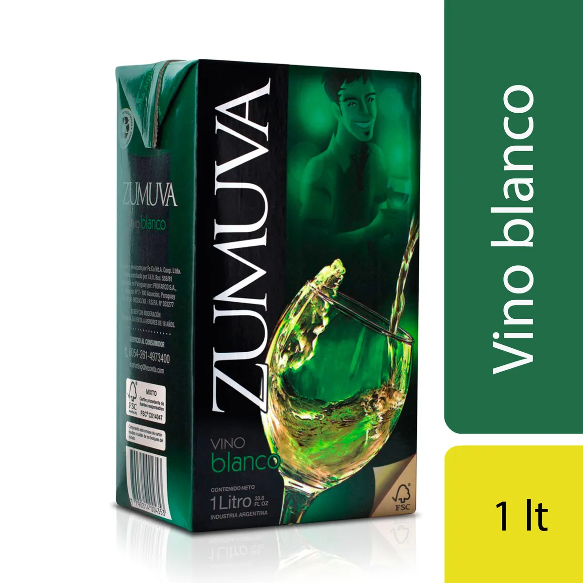 Vino blanco Zumuva común 1 lt