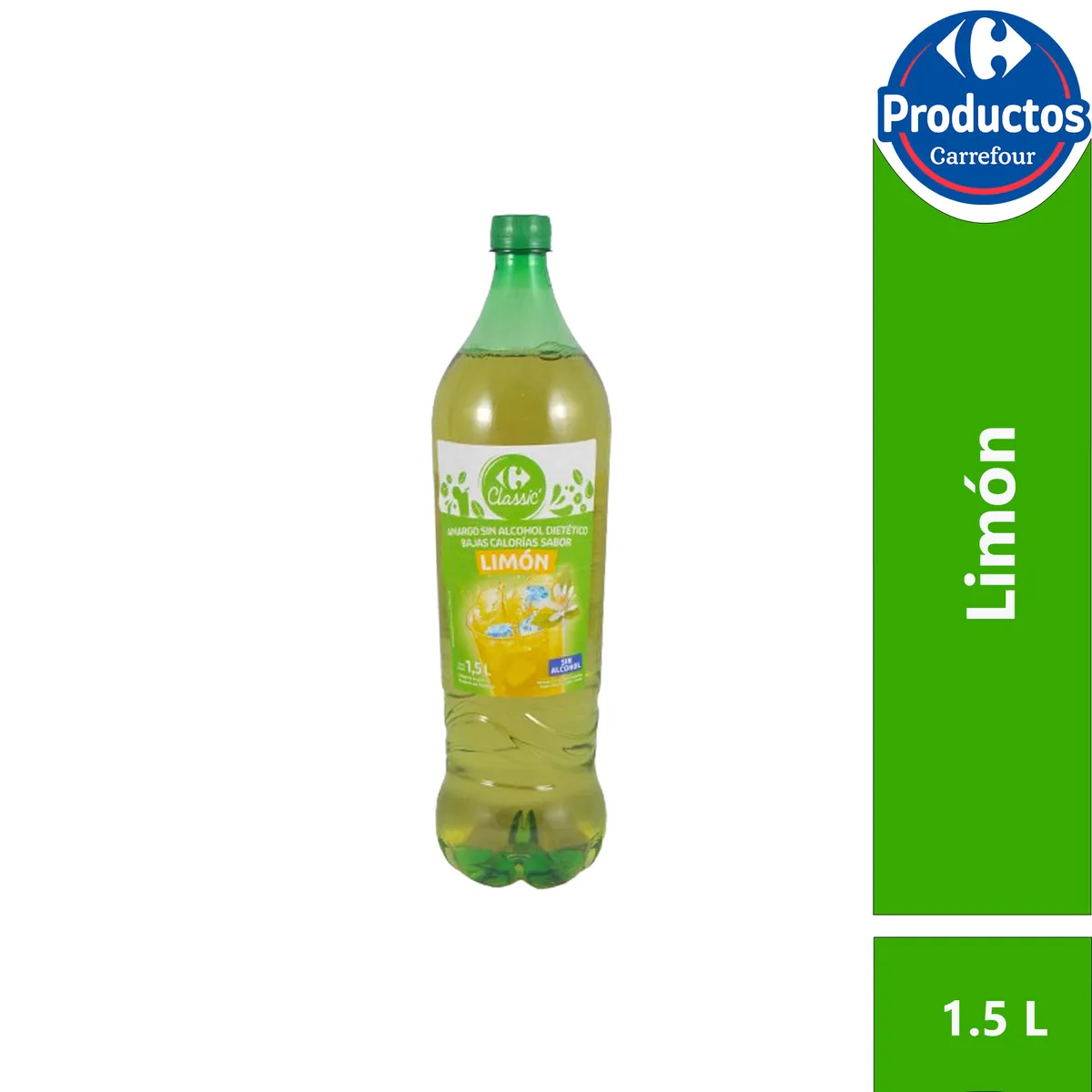 Aperitivo sin alcohol Limón Carrefour Classic 1,5 lts