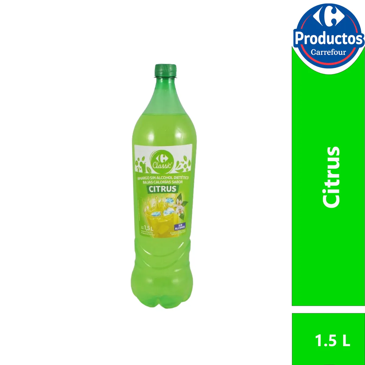 Aperitivo sin alcohol Citrus Carrefour Classic 1,5 lts