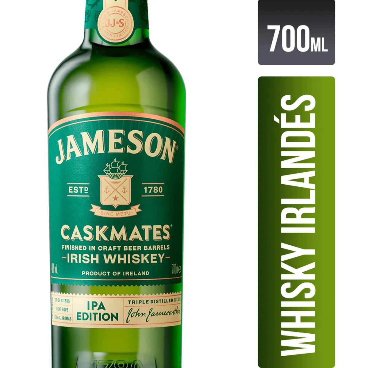 Whisky Jameson importado caskmates ipa 700 cc.