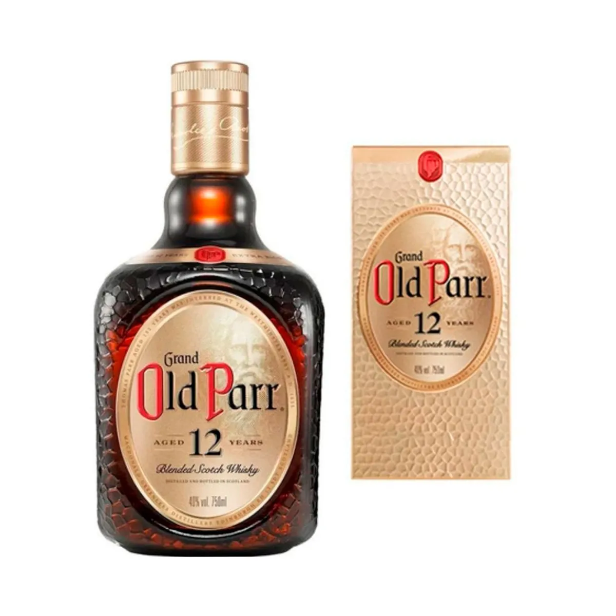 Whisky Old parr 12 años botella 750 ml.