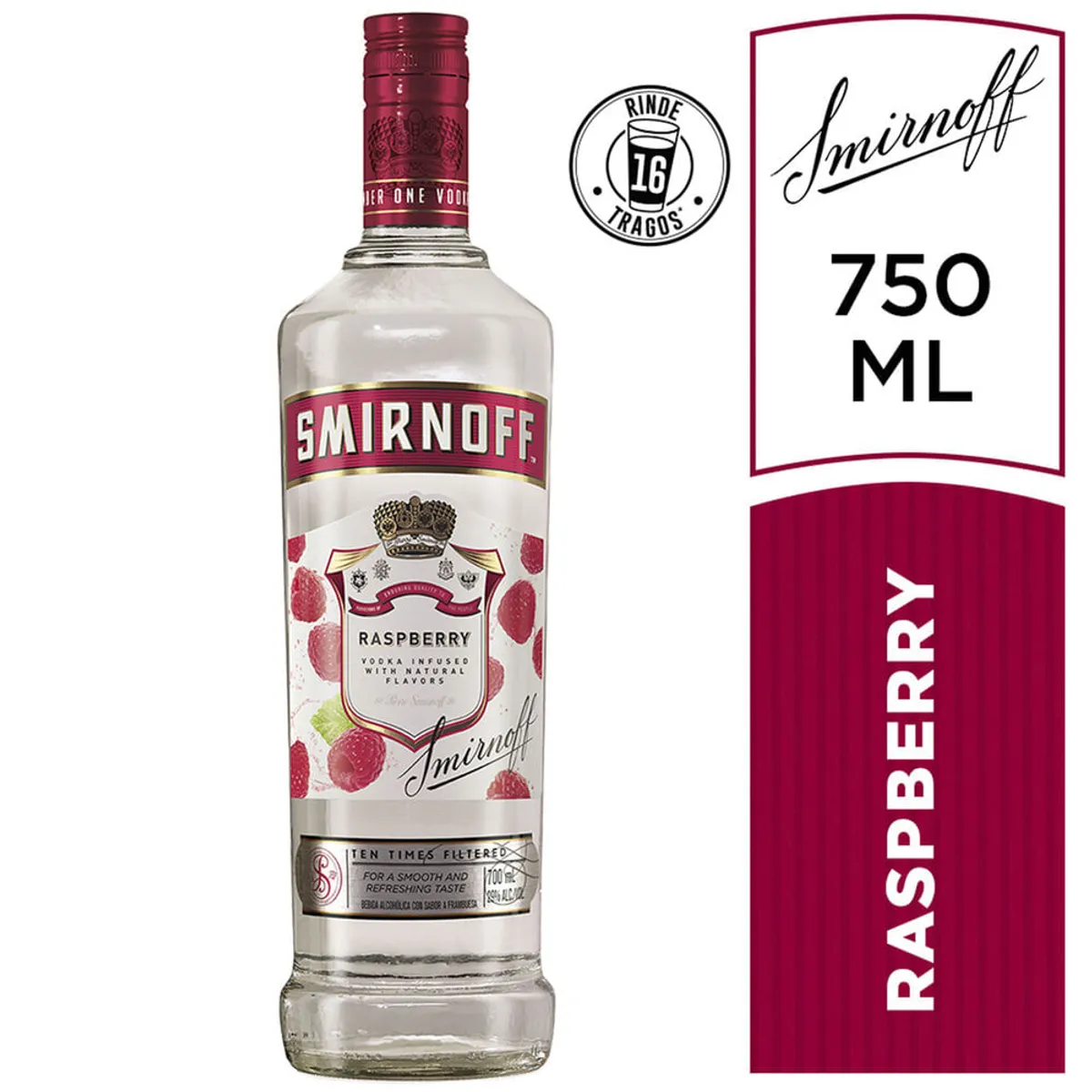 Vodka Smirnoff raspberry 700 cc.