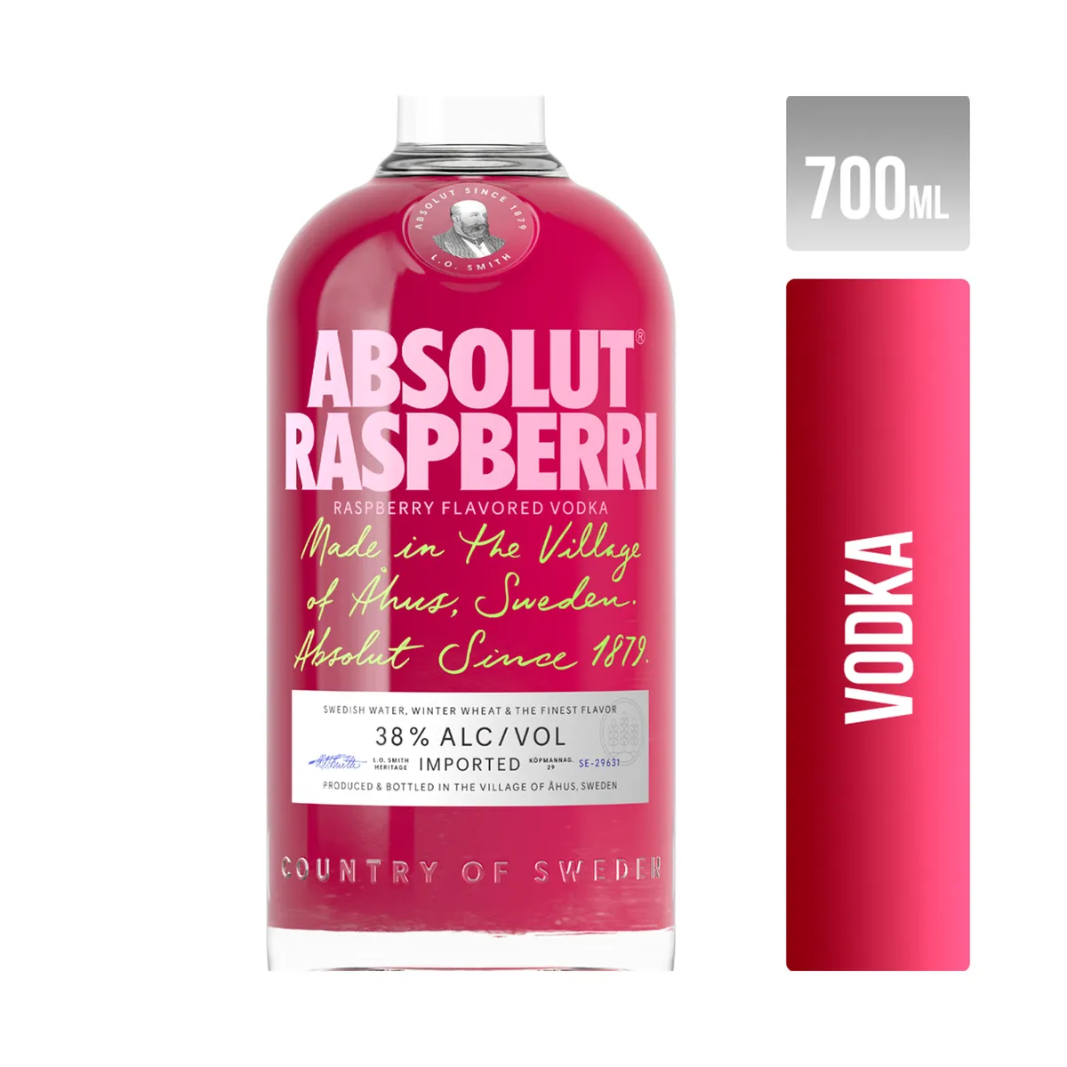 Vodka Absolut raspberri botella 700 cc.
