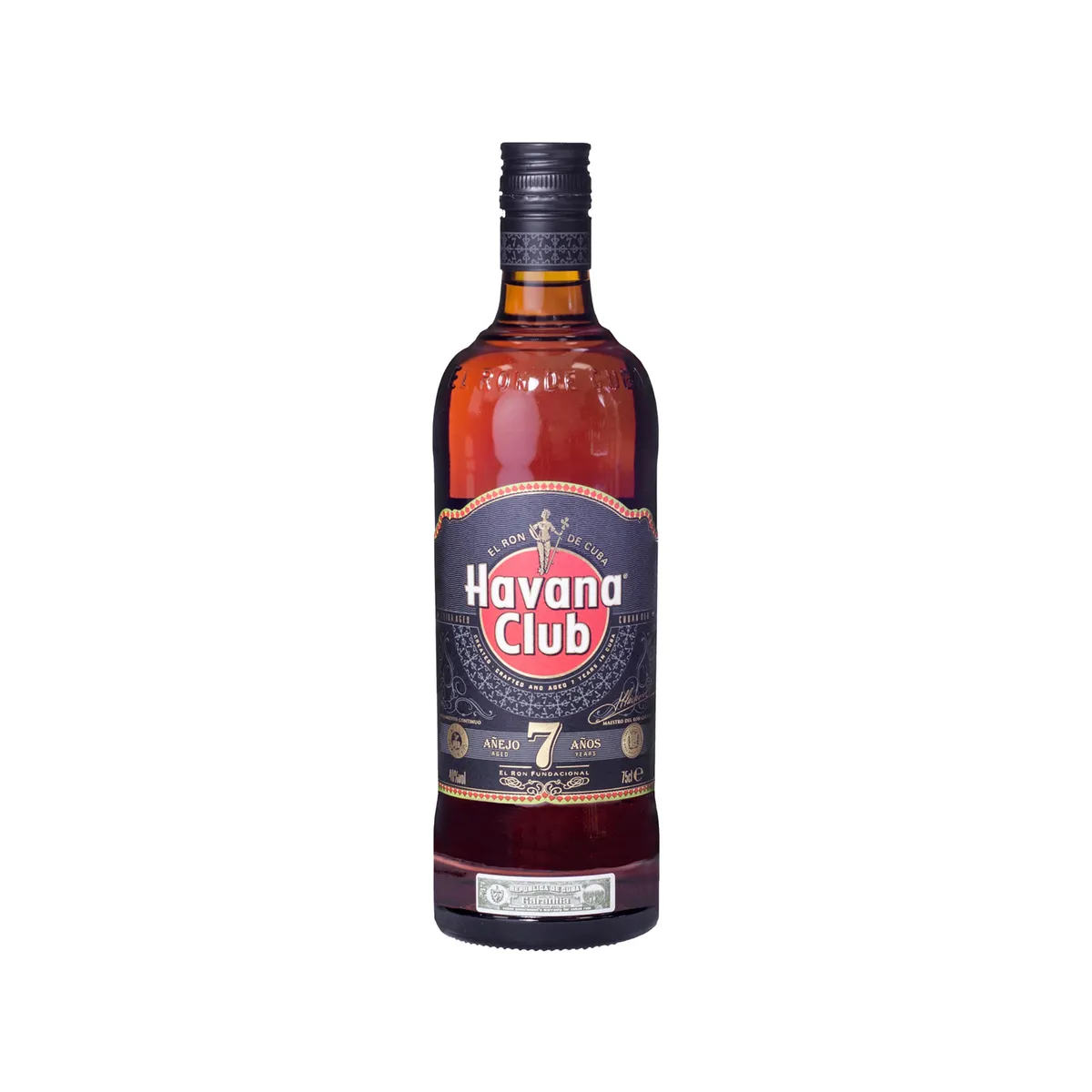 Ron añejo 7 años Habana Club en botella 700 cc.