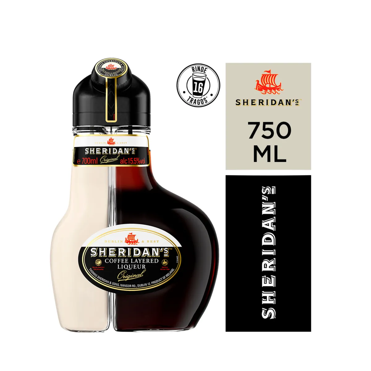 Licor de café Sheridans botella 750 cc.