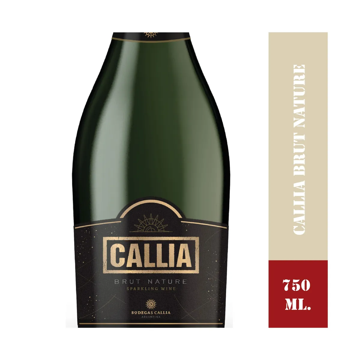 Espumante Callia brut nature en botella 750 cc.
