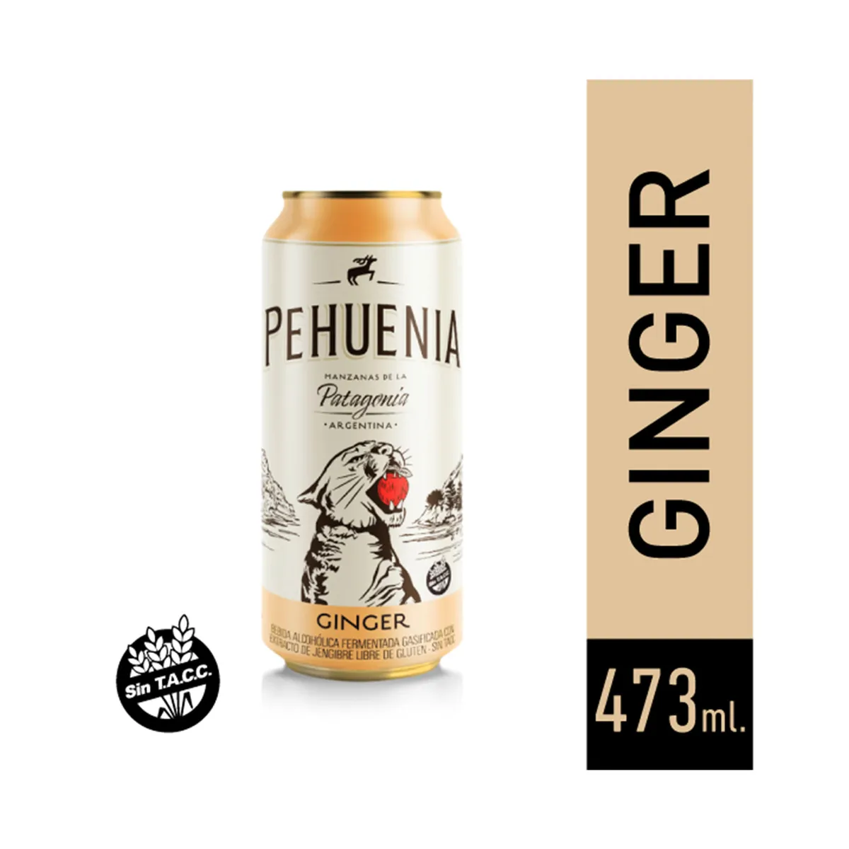 Sidra Pehuenia jengibre en lata 473 cc.