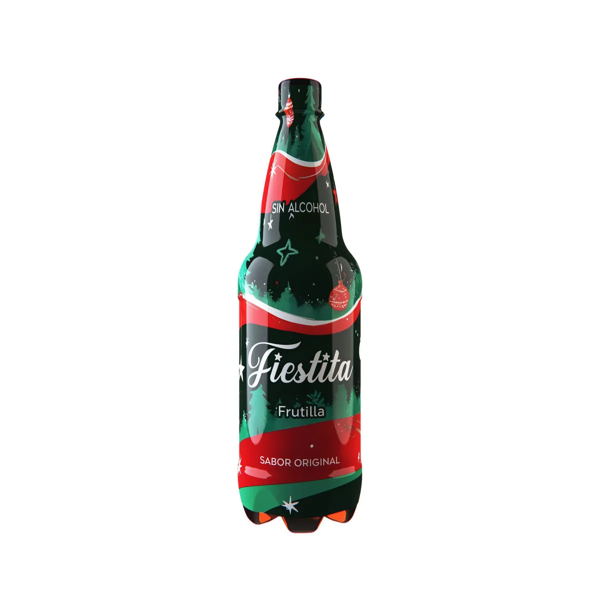 Sidra sin alcohol Fiestita de frutilla pet 1 lt