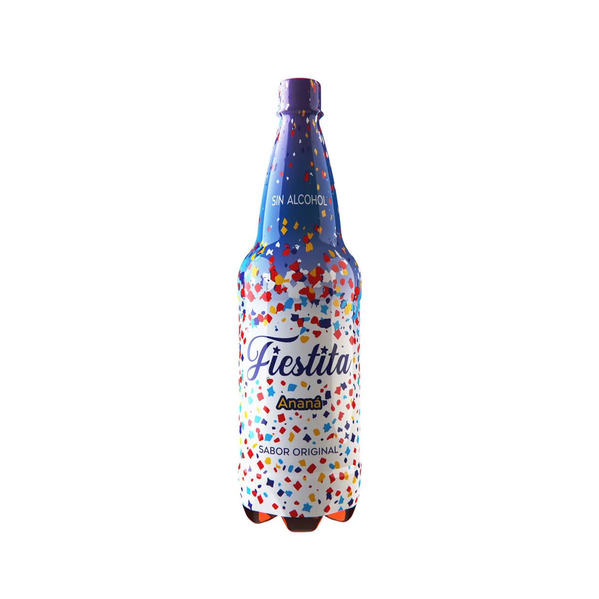 Sidra sin alcohol Fiestita ananá pet 1 lt