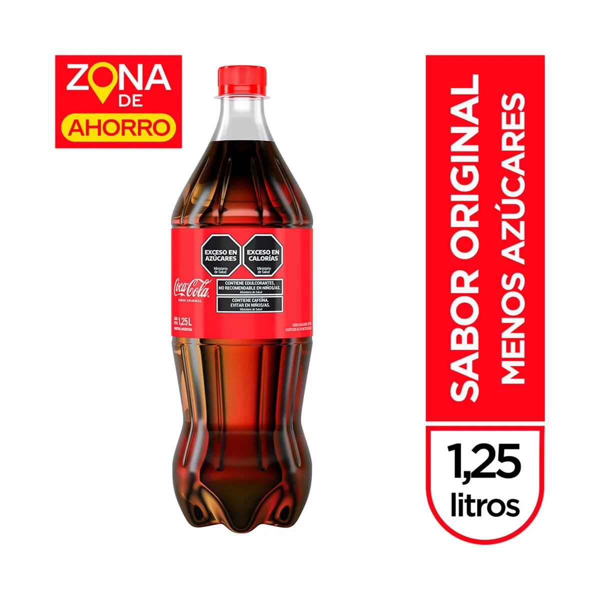 Gaseosa cola Coca Cola sabor original 1,25 lts