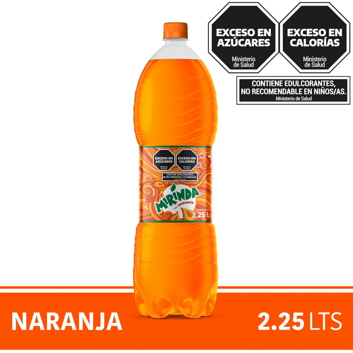 Gaseosa naranja Mirinda 2,25 lts