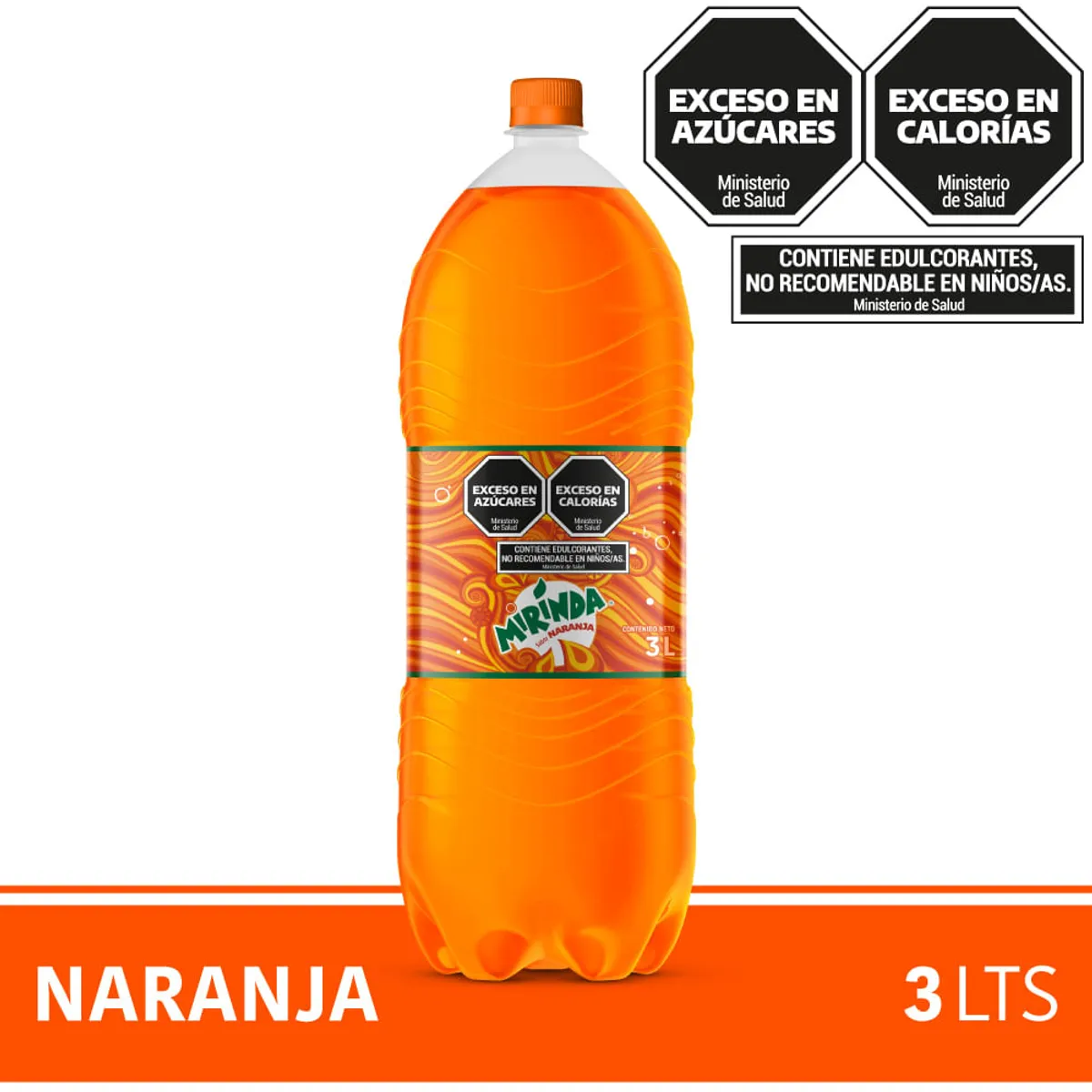 Gaseosa naranja Mirinda 3 lts