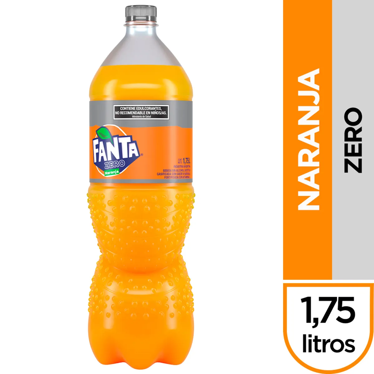 Gaseosa naranja Fanta Zero 1,75 lts