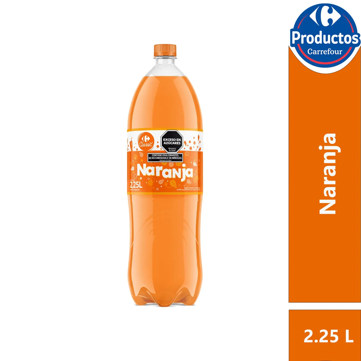 Gaseosa naranja Carrefour Classic 2,25 lts