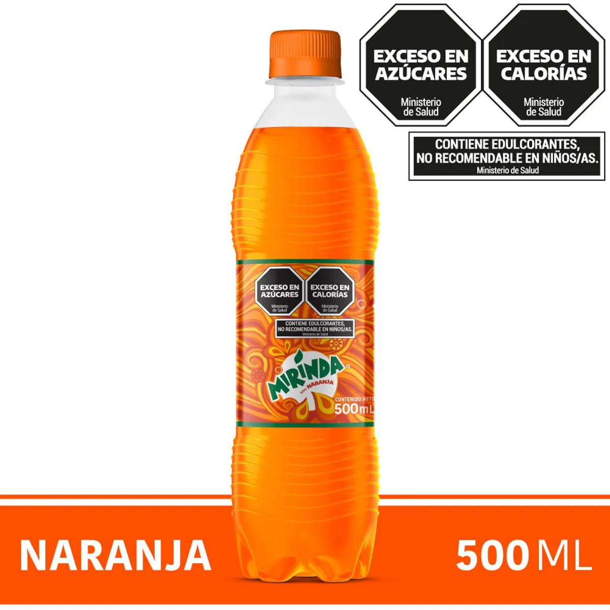 Gaseosa naranja Mirinda 500 ml