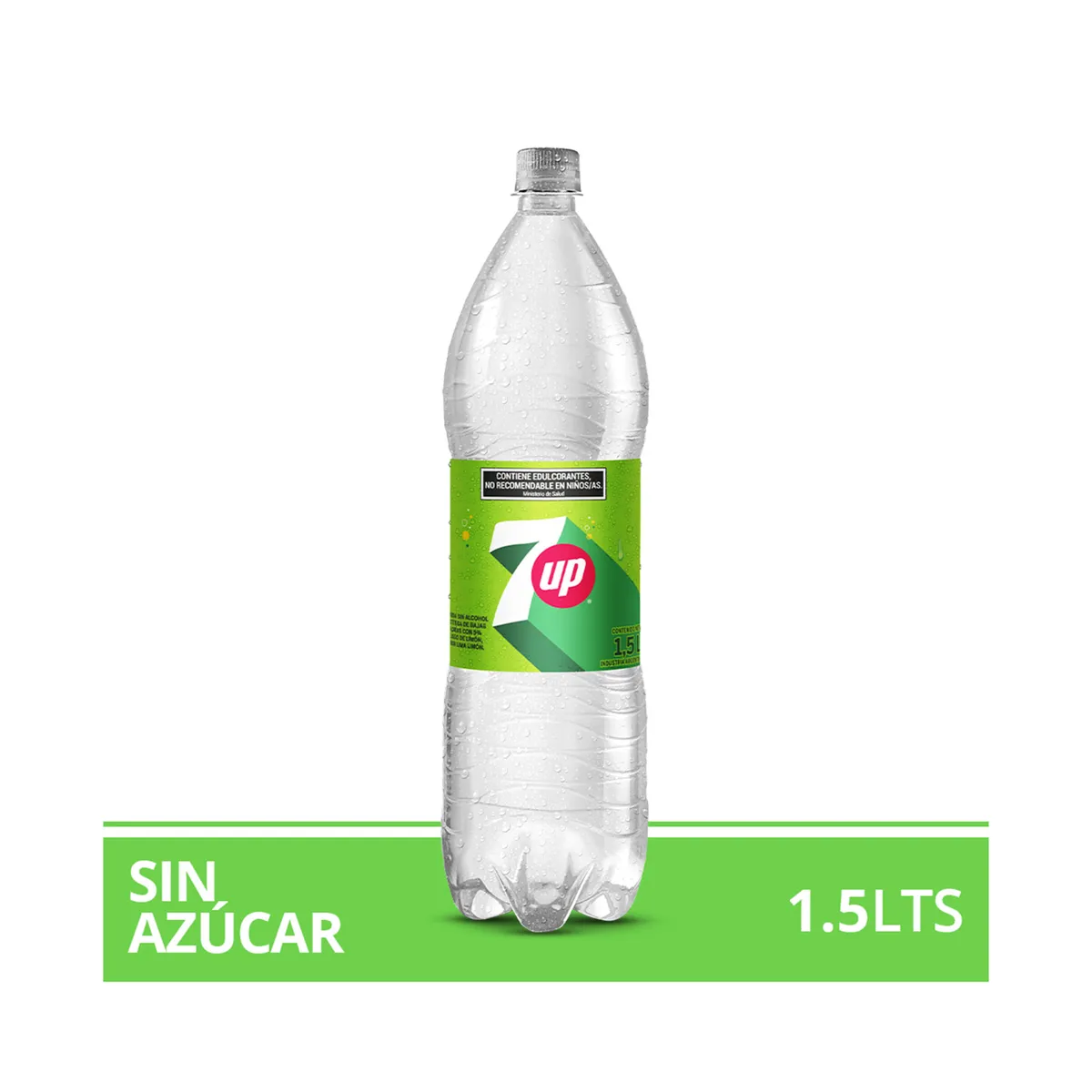 Gaseosa lima limón 7 Up sin azúcar 1,5 lts