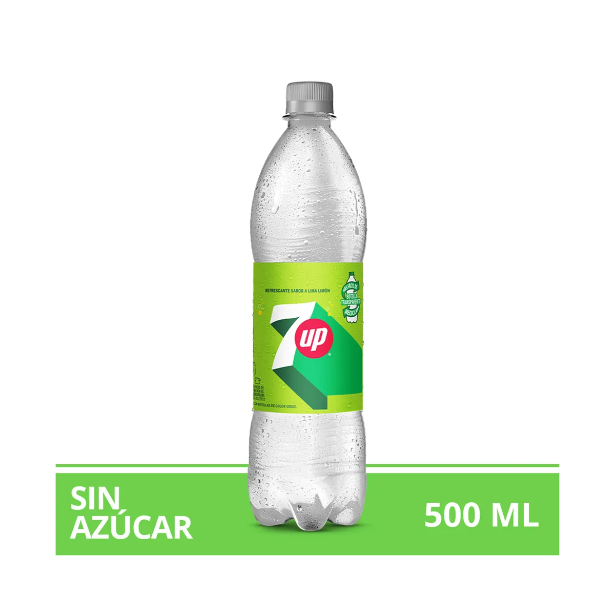 Gaseosa lima limón 7 Up sin azúcar pet 500 ml