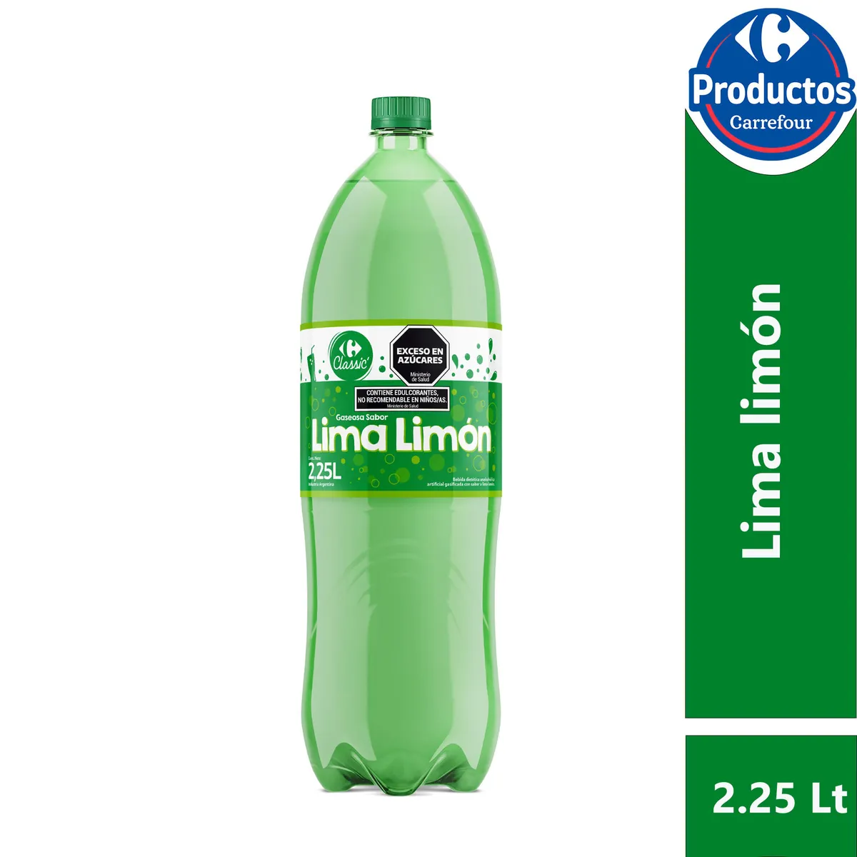 Gaseosa lima limón Carrefour Classic regular 2,25 lts