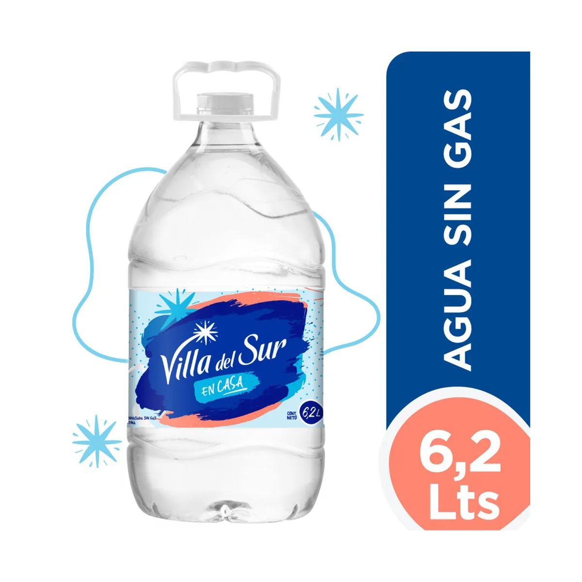 Agua de mesa sin gas Villa del Sur bidón 6,2 lts
